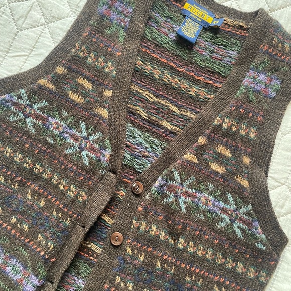 Ralph Lauren Shetland Wool Fair Isle Sweater Vest XS | Heritage Academia Knit - Picture 4 of 9